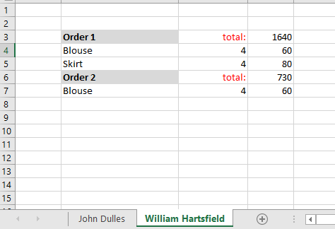 Sheet Generation Output Sheet 2